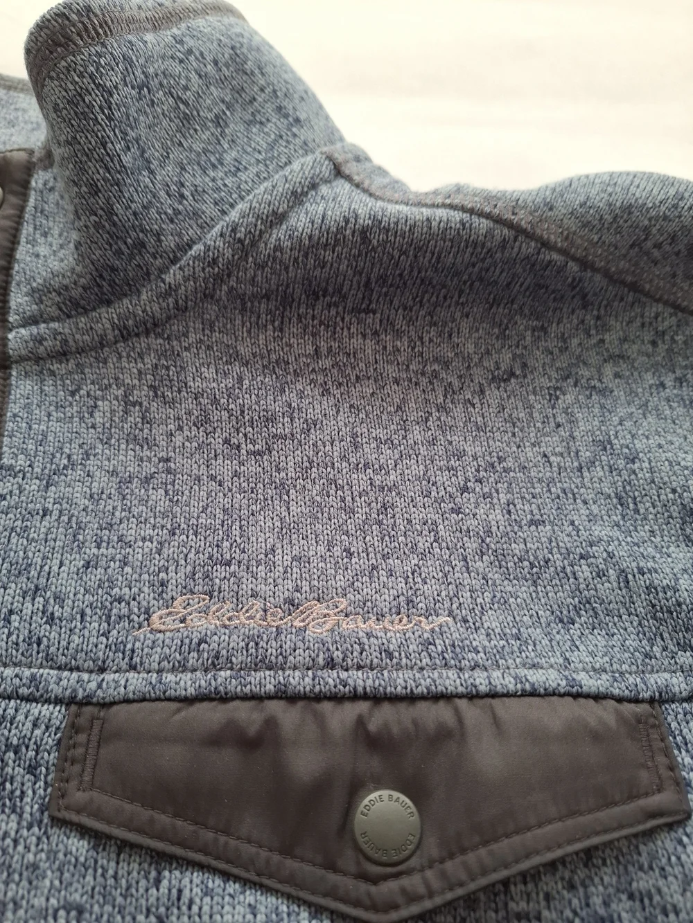 Eddie Bauer Men's Blue Heather Pullover Sweater SZ 2XL